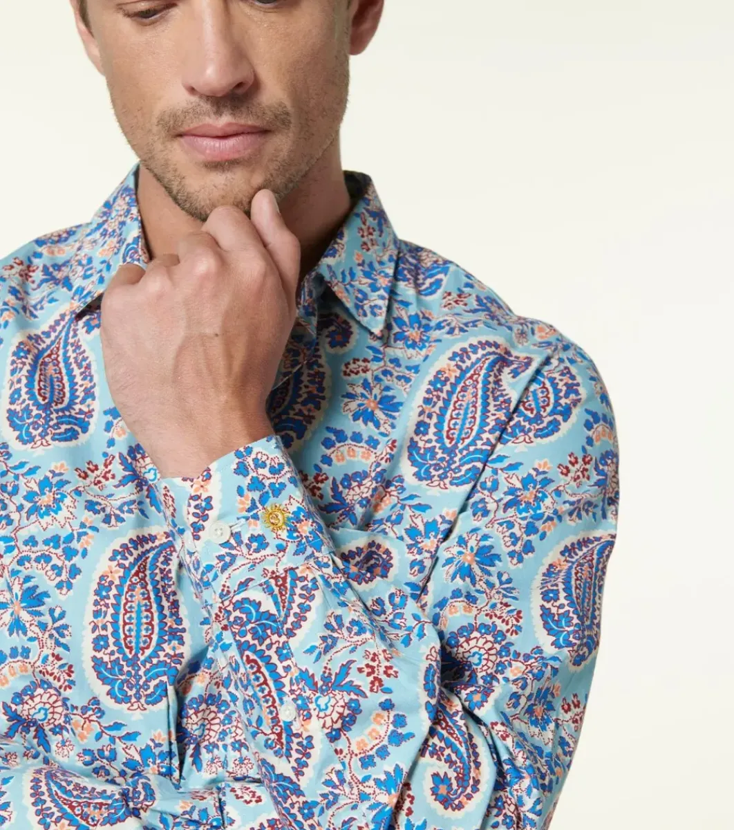 Homme Souleiado Chemises | Chemise REGULAR Max ciel orange