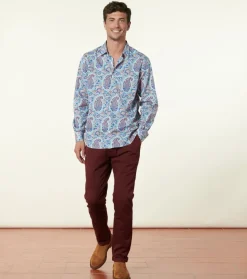 Homme Souleiado Chemises | Chemise REGULAR Max ciel orange