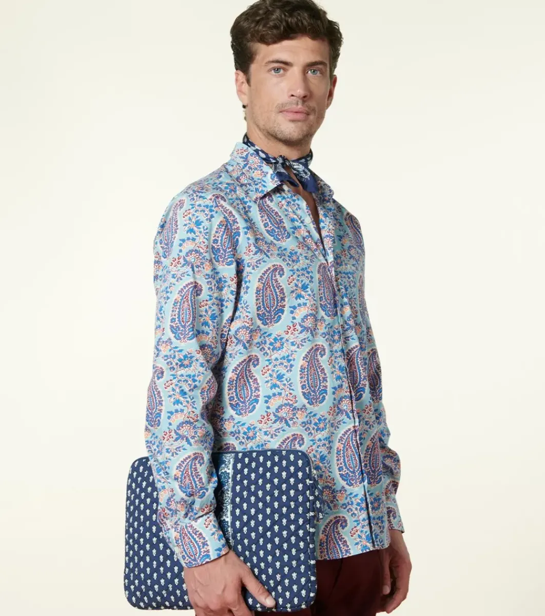 Homme Souleiado Chemises | Chemise REGULAR Max ciel orange