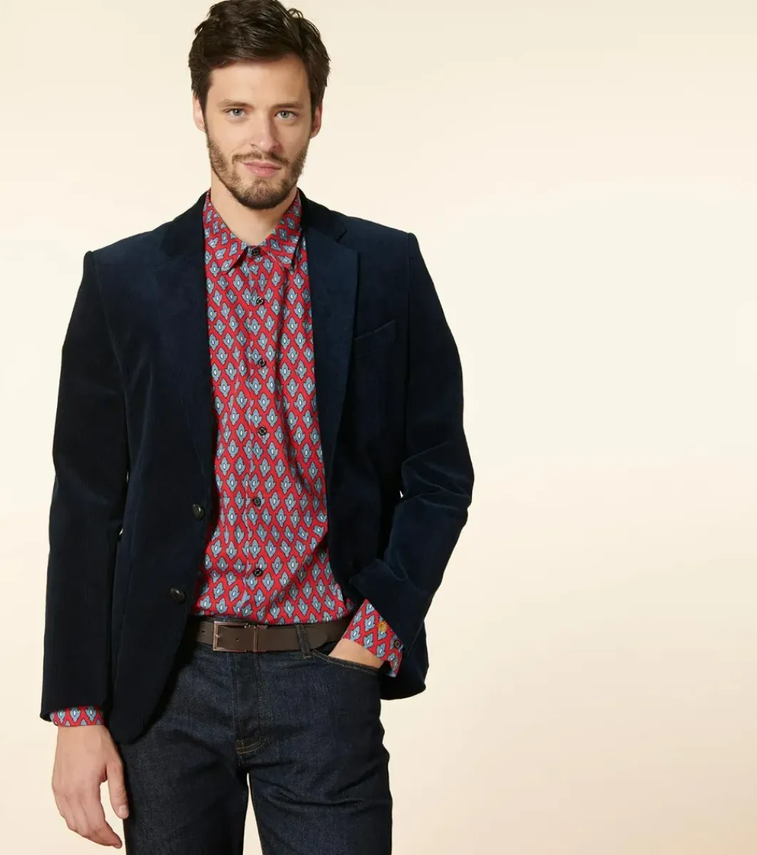 Homme Souleiado Chemises | Chemise REGULAR Palmette rouge bleu