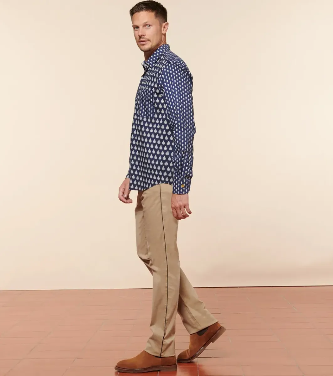 Homme Souleiado Chemises | Chemise REGULAR Patch Mouche Scarabée marine