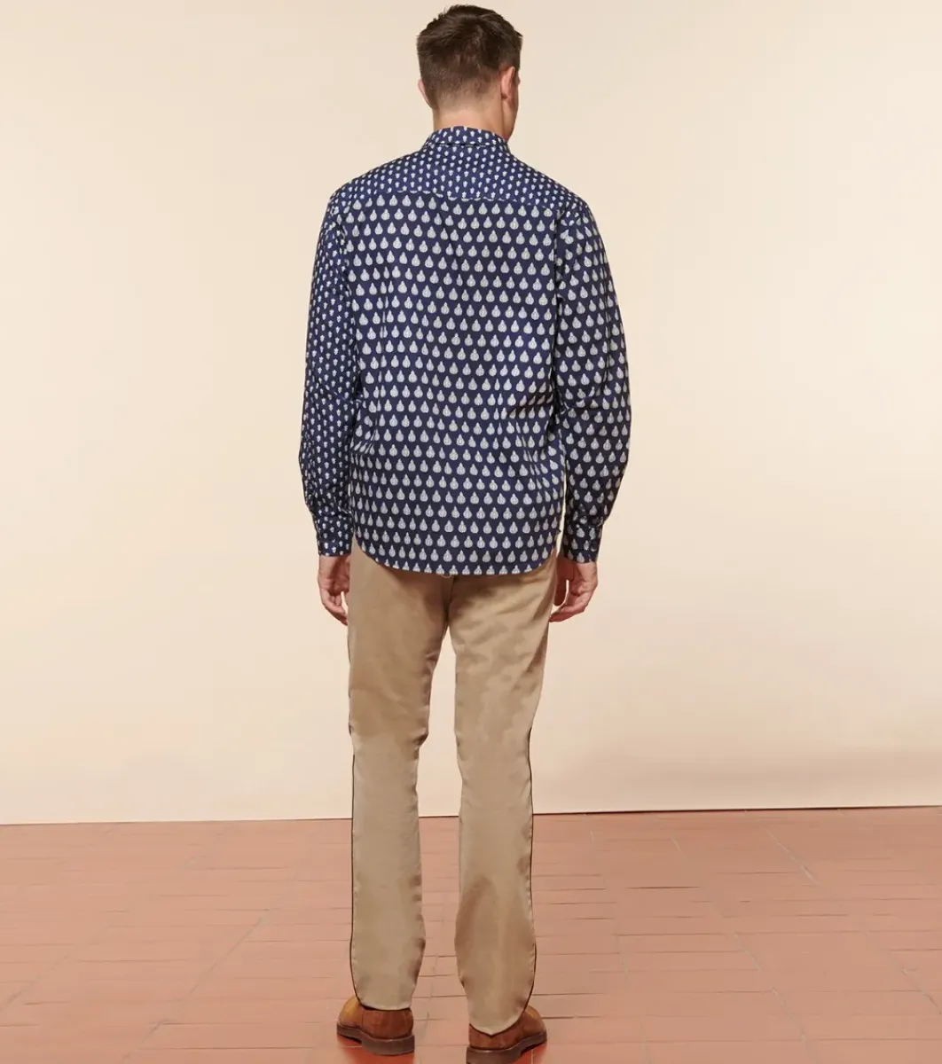 Homme Souleiado Chemises | Chemise REGULAR Patch Mouche Scarabée marine