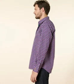 Homme Souleiado Chemises | Chemise REGULAR Scarabée tricolore violet