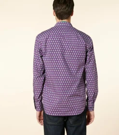 Homme Souleiado Chemises | Chemise REGULAR Scarabée tricolore violet