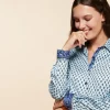 Femme Souleiado Chemises & Blouses | Chemise SLIM ELINA Petit Sapin ciel beige