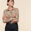 Femme Souleiado Chemises & Blouses | Chemise SLIM ELINA Plume aqua orange