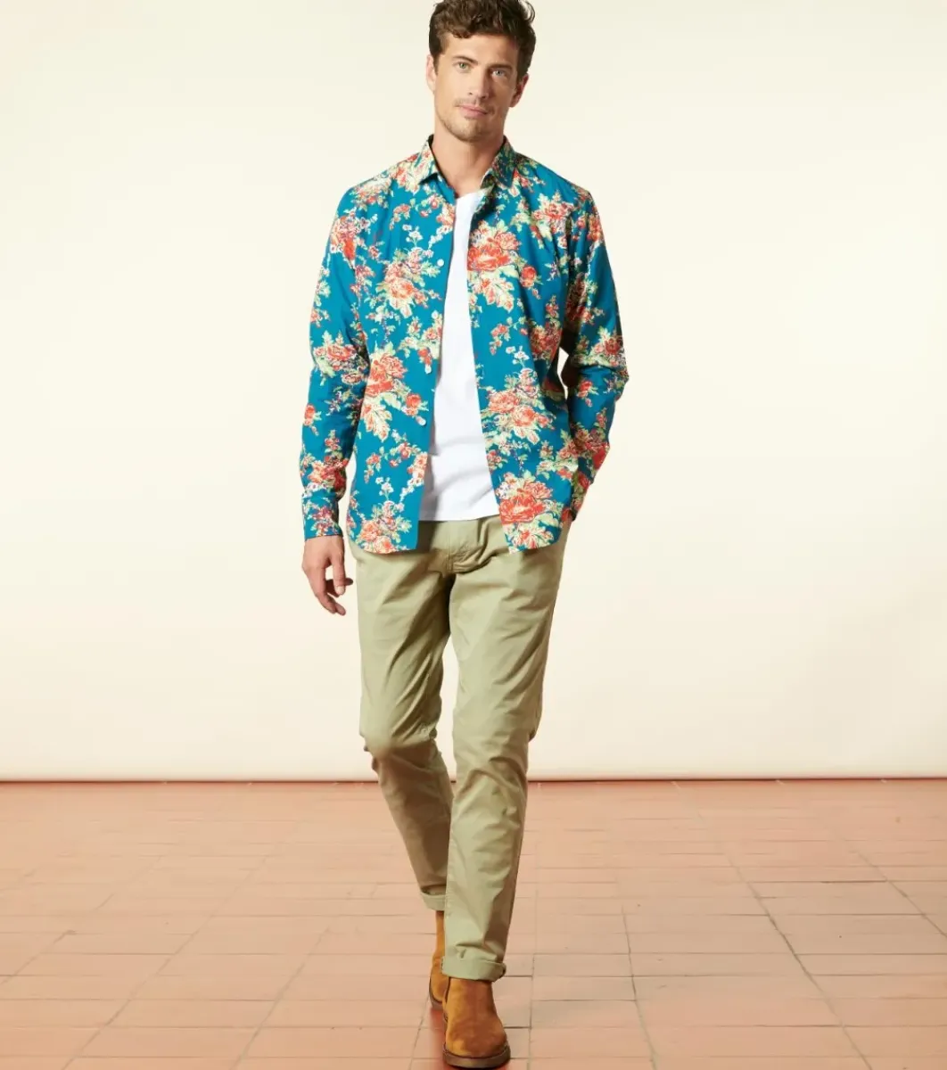 Homme Souleiado Chemises | Chemise SLIM Jardins de Saint Rémy canard