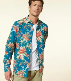 Homme Souleiado Chemises | Chemise SLIM Jardins de Saint Rémy canard