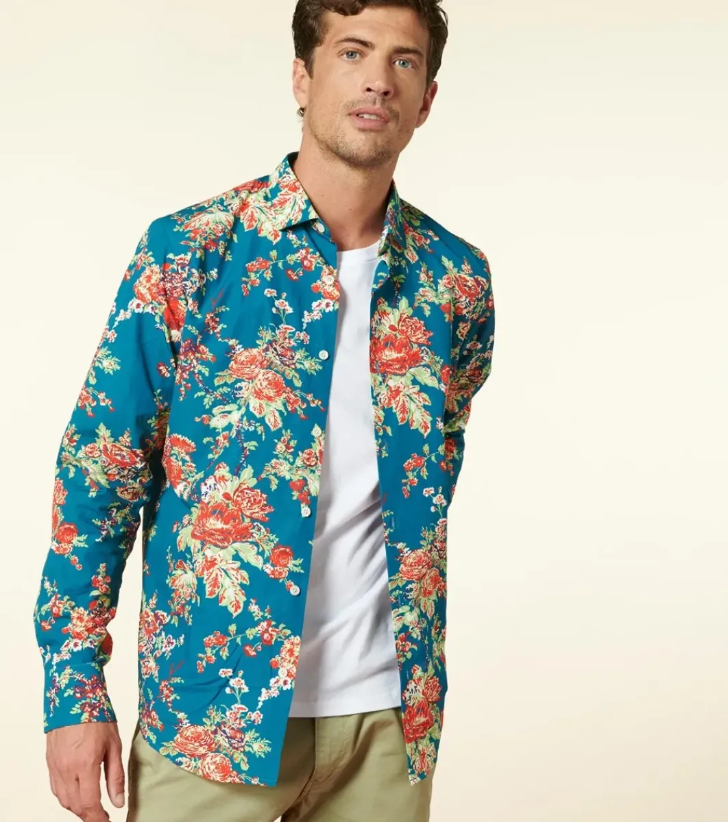 Homme Souleiado Chemises | Chemise SLIM Jardins de Saint Rémy canard