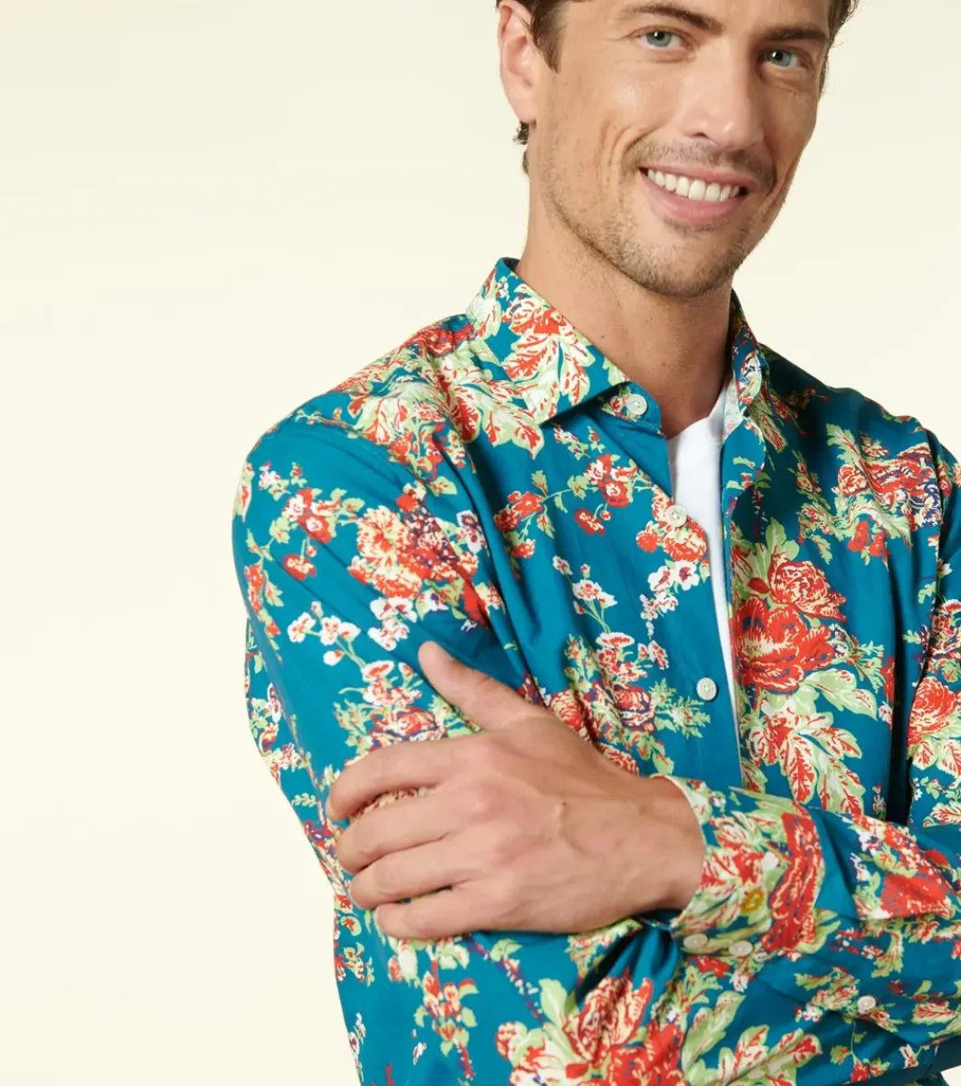 Homme Souleiado Chemises | Chemise SLIM Jardins de Saint Rémy canard