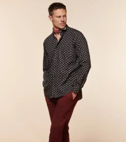 Homme Souleiado Chemises | Chemise SLIM MILO Mini Jaipur rouge