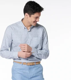 Homme Souleiado Chemises | Chemise SLIM MILO Prado blanc parme