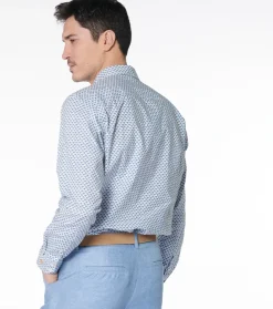 Homme Souleiado Chemises | Chemise SLIM MILO Prado blanc parme