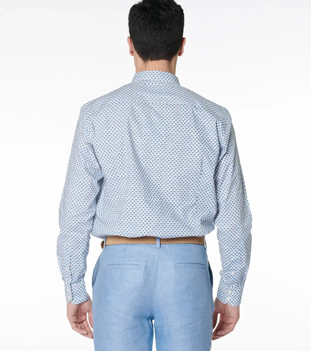 Homme Souleiado Chemises | Chemise SLIM MILO Prado blanc parme