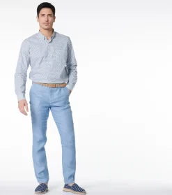 Homme Souleiado Chemises | Chemise SLIM MILO Prado blanc parme