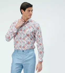Homme Souleiado Chemises | Chemise SLIM Persepolis blanc multico