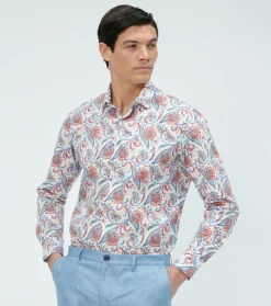 Homme Souleiado Chemises | Chemise SLIM Persepolis blanc multico