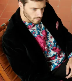 Homme Souleiado Chemises | Chemise SLIM Roulotte perle fuchsia