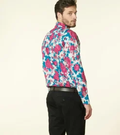 Homme Souleiado Chemises | Chemise SLIM Roulotte perle fuchsia
