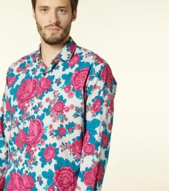Homme Souleiado Chemises | Chemise SLIM Roulotte perle fuchsia