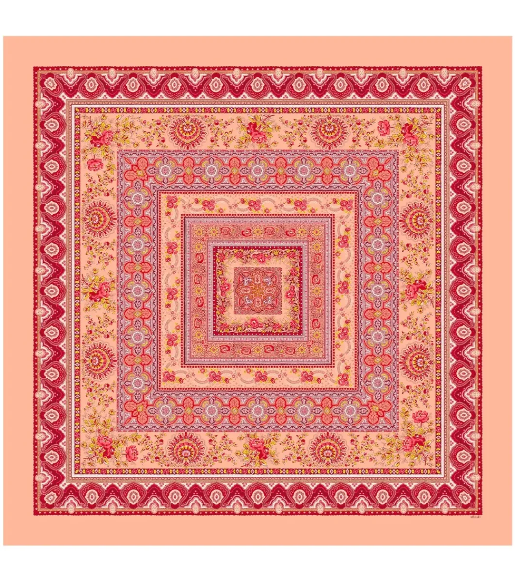 Femme Souleiado Châle | Toute La Collection | Châle en soie INFINIMENT BORDURE 135 x 135 cm