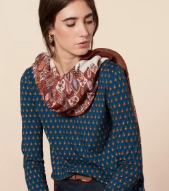 Femme Souleiado Châle | Foulards | Châle laine et soie PARADISO 140 x 140 cm