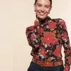 Femme Souleiado Pulls & Cardigans | Col Cheminée THEODORA Roulotte noir rouge