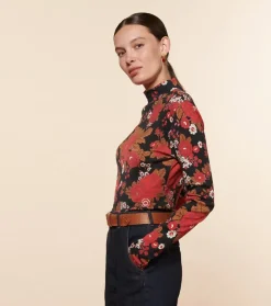 Femme Souleiado Pulls & Cardigans | Col Cheminée THEODORA Roulotte noir rouge