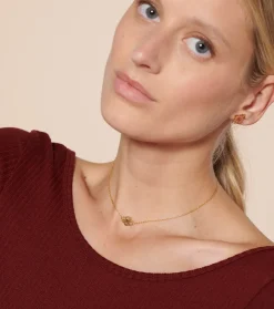 Femme Souleiado Bijoux | Collier Merveilleuse ajourée Grenat