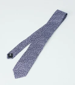 Homme Souleiado Cravates | Cravate en twill de soie MARGUERITE nuit