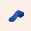Homme Souleiado Cravates | Cravate en twill de soie ZIBO bleu vif