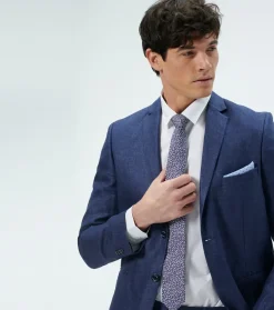 Homme Souleiado Cravates | Cravate en twill de soie MARGUERITE nuit