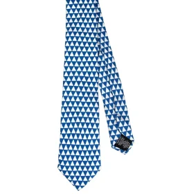 Homme Souleiado Cravates | Cravate soie "Triangle" Bleu