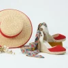 Femme Souleiado Chaussures | Espadrilles DULCE rouge Frise Grosse Rose blanc rouge