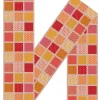Femme Souleiado Étole | Toute La Collection | Etole soie L'ITALIENNE rouge abricot 70 x 200 cm