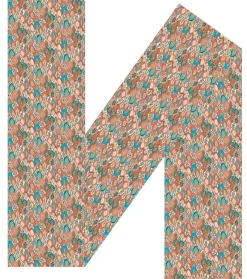 Femme Souleiado Étole | Toute La Collection | Etole soie PLUME aqua orange 70 x 200 cm