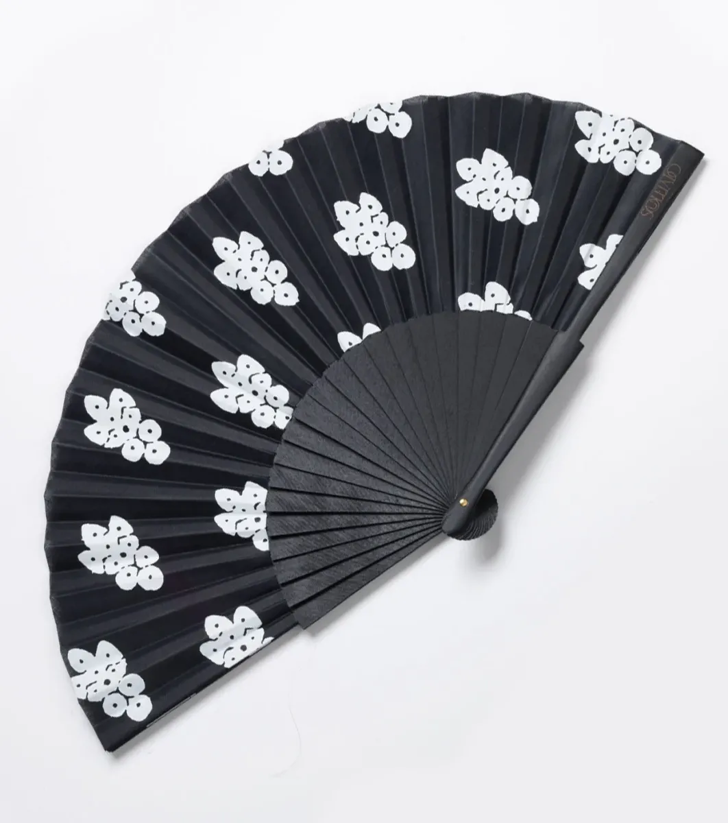 Femme Souleiado Décoration | Accessoires Mode | Eventail Grosse Mouche noir