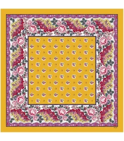 Femme Souleiado Carré Coton | Toute La Collection | Foulard coton GROSSE ROSE 90 x 90 cm