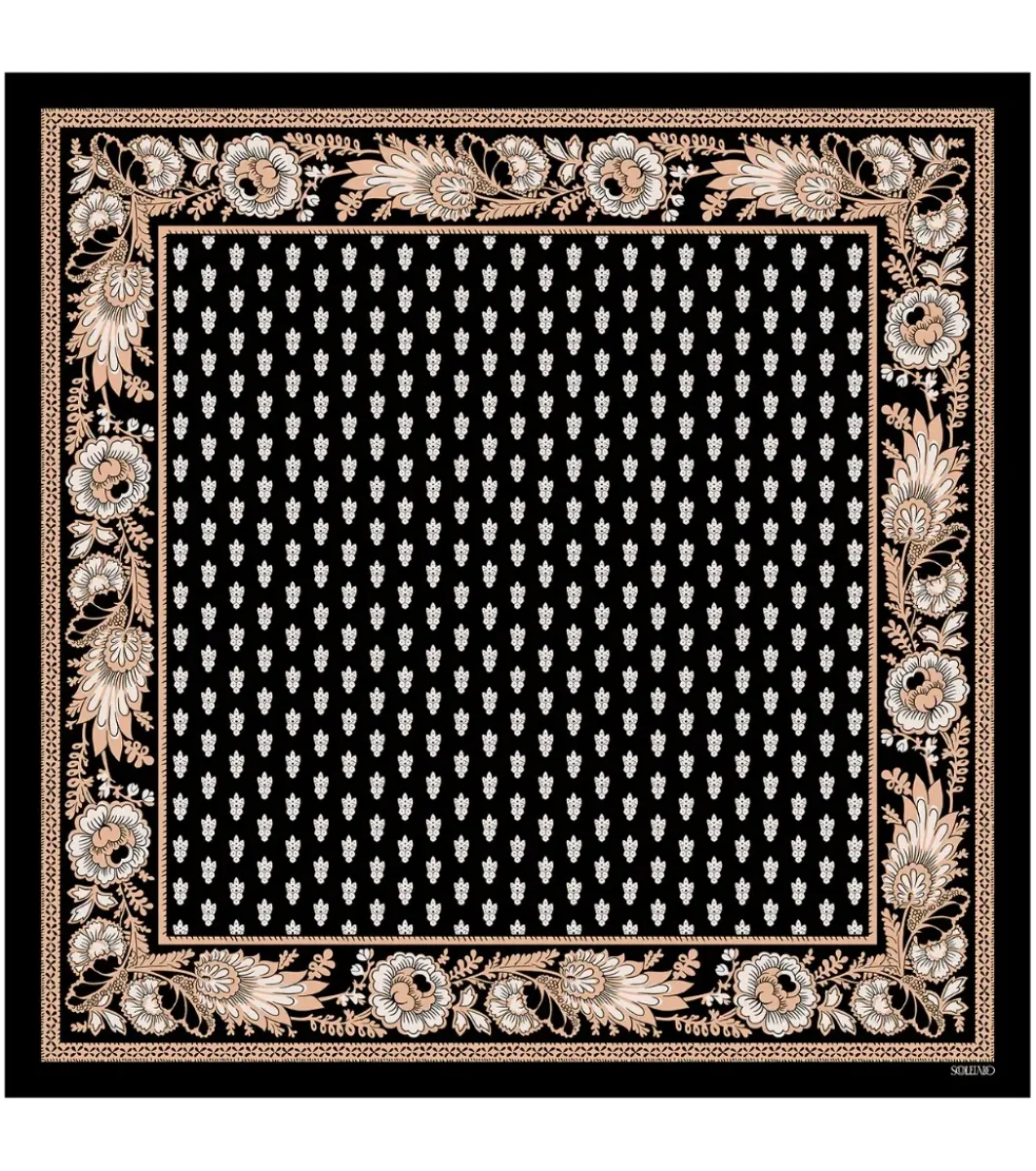 Femme Souleiado Carré Soie | Toute La Collection | Gavroche en soie LA MOUCHE 45 x 45 cm