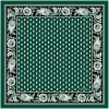 Femme Souleiado Carré Soie | Toute La Collection | Gavroche en soie LA MOUCHE vert cyprès 45 x 45 cm