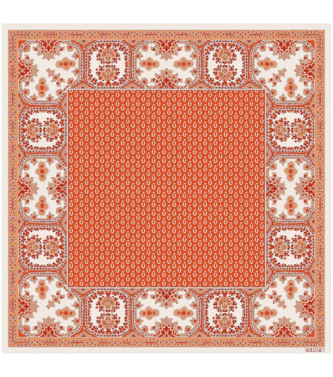 Femme Souleiado Carré Soie | Toute La Collection | Gavroche en soie PETIT CACHEMIRE 45 x 45 cm