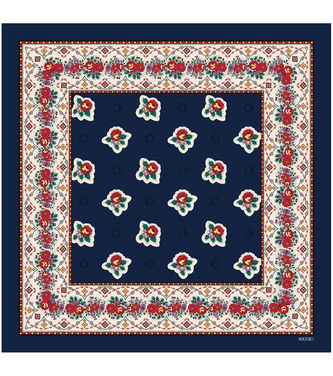 Femme Souleiado Carré Soie | Toute La Collection | Gavroche en soie PRINTANIER 45 x 45 cm