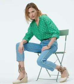 Femme Souleiado Pantalons | Jean LORENA bleu clair