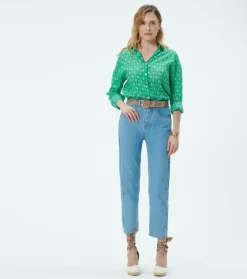 Femme Souleiado Pantalons | Jean LORENA bleu clair