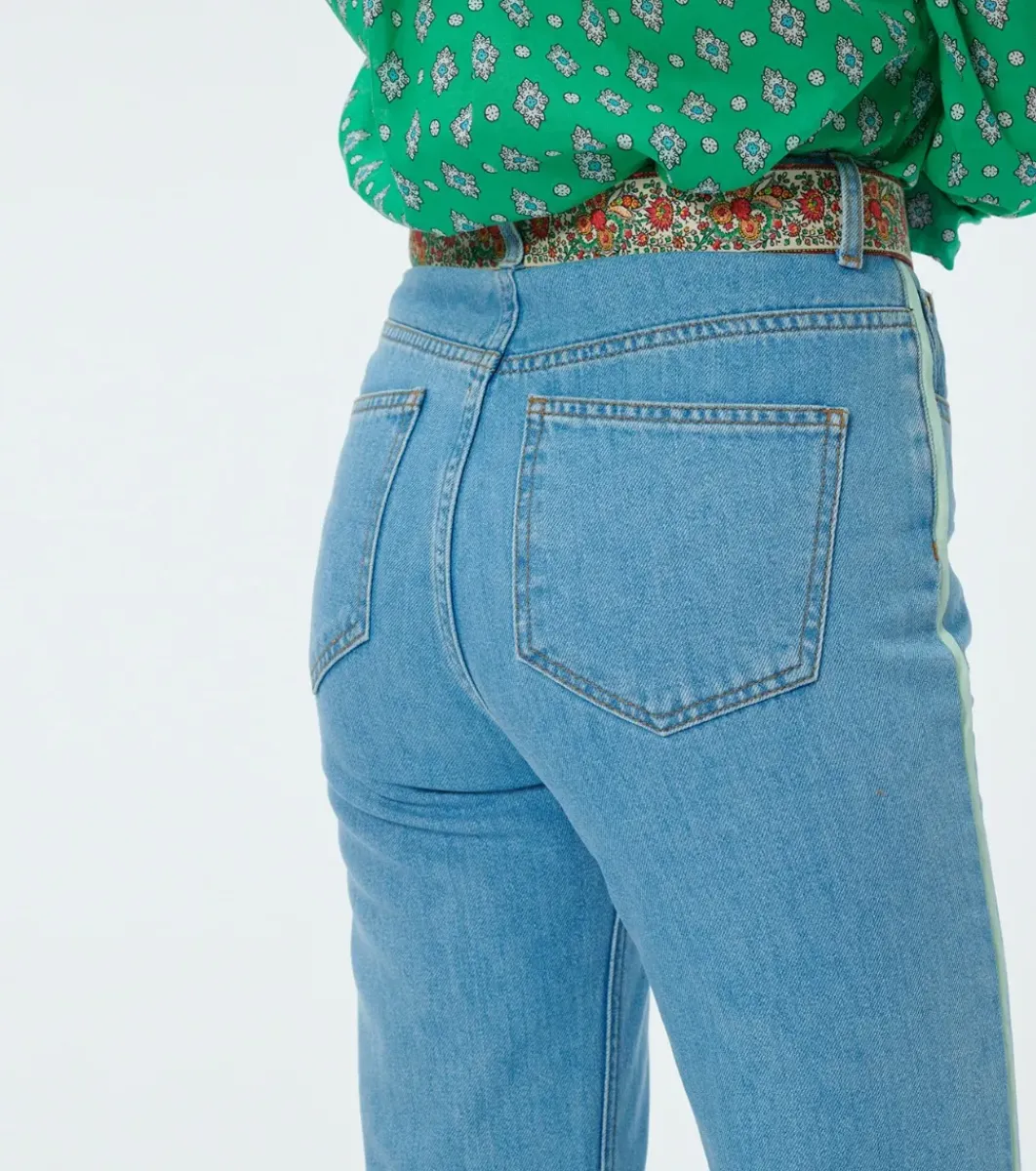 Femme Souleiado Pantalons | Jean LORENA bleu clair
