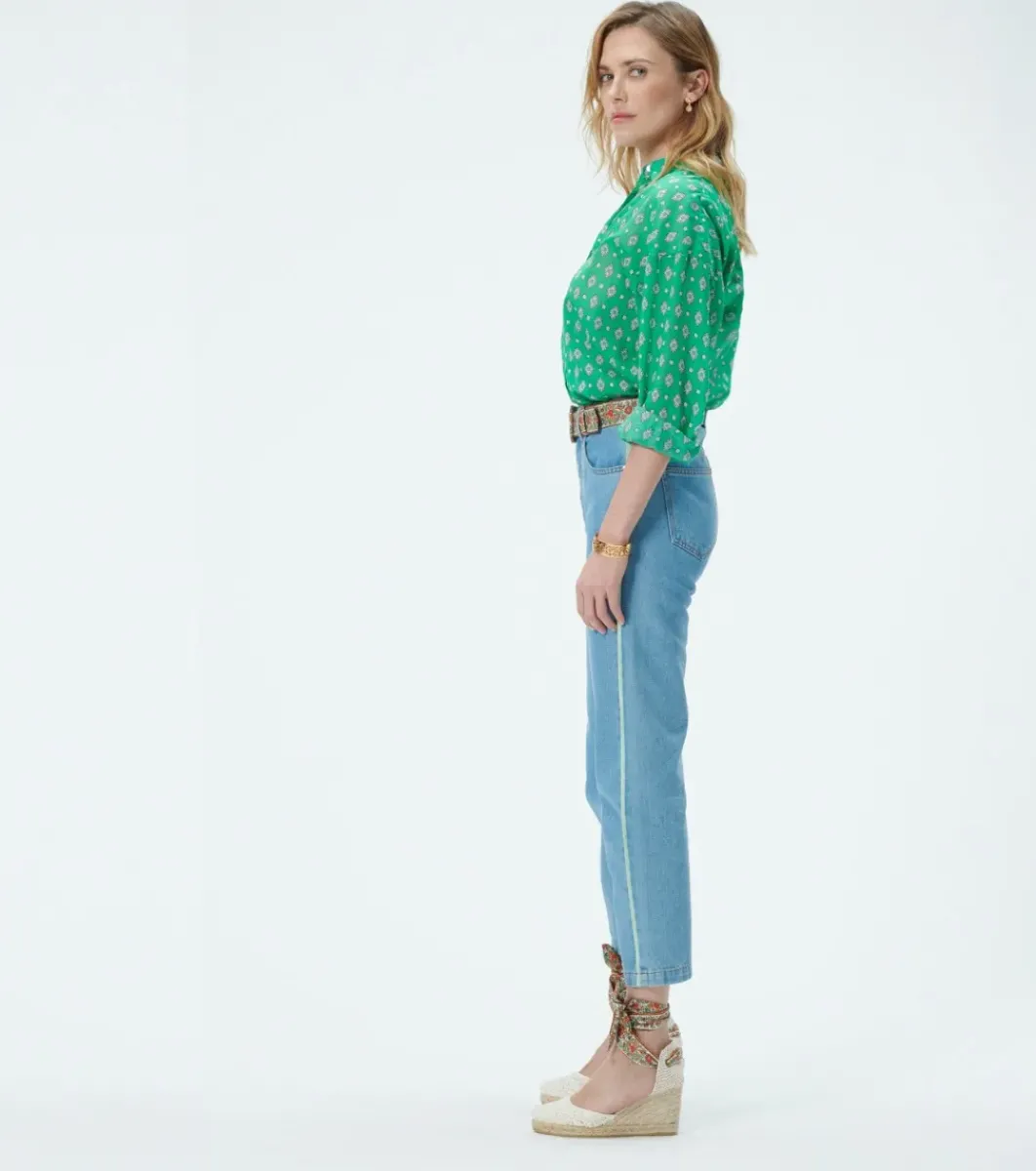 Femme Souleiado Pantalons | Jean LORENA bleu clair