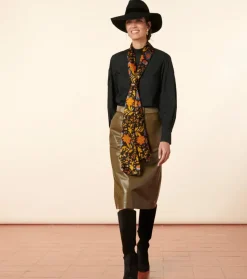 Femme Souleiado Jupes | Jupe BATISTA Cuir