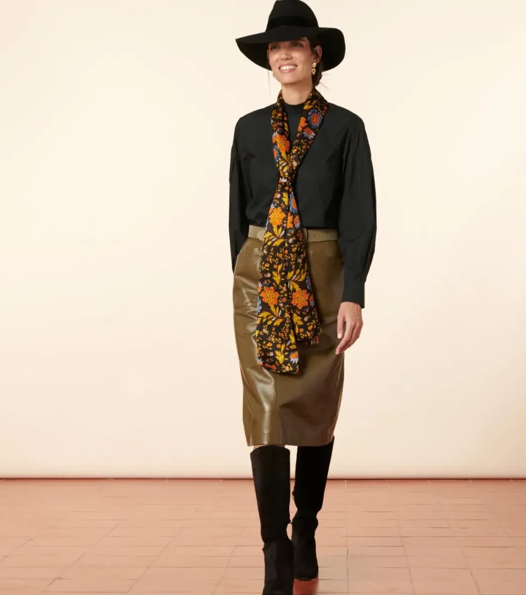 Femme Souleiado Jupes | Jupe BATISTA Cuir