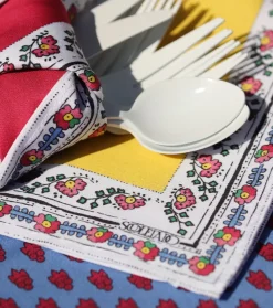 Souleiado Nos Tables Automnales | Lot de 4 Serviettes de table ''Ischia'' multico