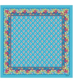 Femme Souleiado Carré Coton | Toute La Collection | Mouchoir coton FLEUR DES CHAMPS 45 x 45 cm
